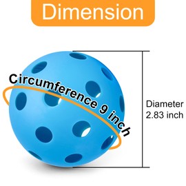 Coopay 18 Pack Baseball Practice Baseballs Plastic Hollow Airflow Soft Balls for Hitting, Baseball Training Indoor Outdoor Use (Green and Blue)