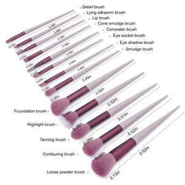 Makeup Brush Set, 13 Pieces, Professional Make-Up Brush Set, Face Make-Up Brush, Face and Eye Cosmetic Make-Up Brush, Cosmetic Brush for Foundation, Concealers, Blush and