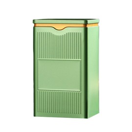 HAN SHENG Square Tea Tins Tea Storage Containers Loose Tea Storage Coffee Tins Food Storage Container for Tea Coffee Herb Candy Chocolate Sugar Spices (Green)