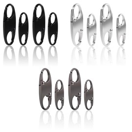 Suytvenxau 12 PCS Zipper Clip Theft Deterrent - Backpack Zipper Lock, Quick Release Anti Theft Clips & Key Holder Accessory, Bag Security Clips in 2 Sizes (Black, Silver, Gunmetal)