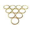 30mm Gold Plated Flat Heavy Duty Split Key Rings in