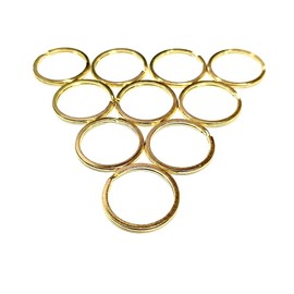 30mm Gold Plated Flat Heavy Duty Split Key Rings in Packets of 10 units
