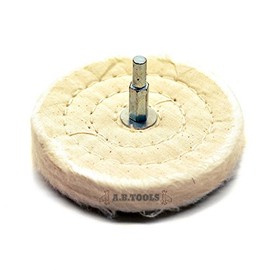 toolzone DR208 100 mm Cloth Polishing Mop Wheel - White