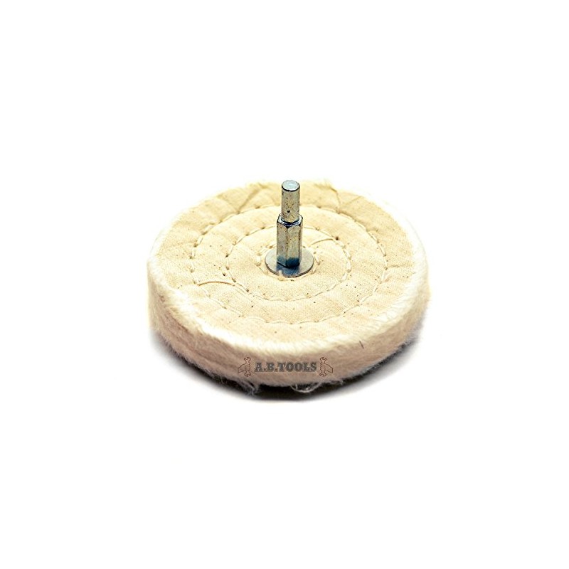 toolzone DR208 100 mm Cloth Polishing Mop Wheel - White