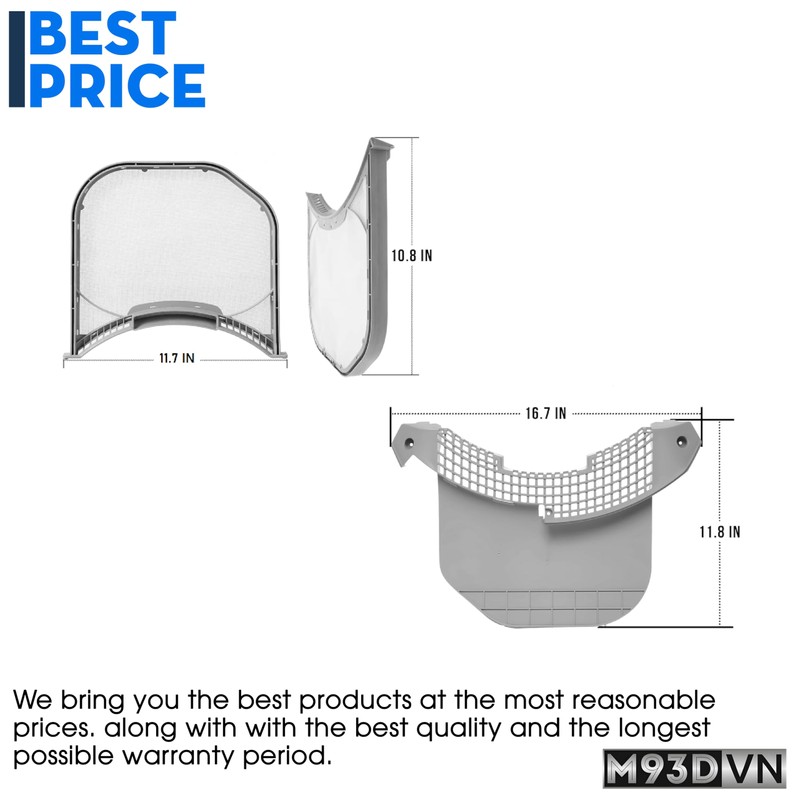 Dryer Lint Filter & Housing Guide Cover Replacement For LG