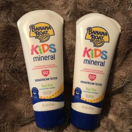Banana Boat 2 Pack Banana Boat Kids Mineral Sunscreen Lotion Spectrum SPF 50+ 6 fl oz 12/24