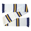 Leeds style White, Royal Blue, and Gold Retro Bar Scarf