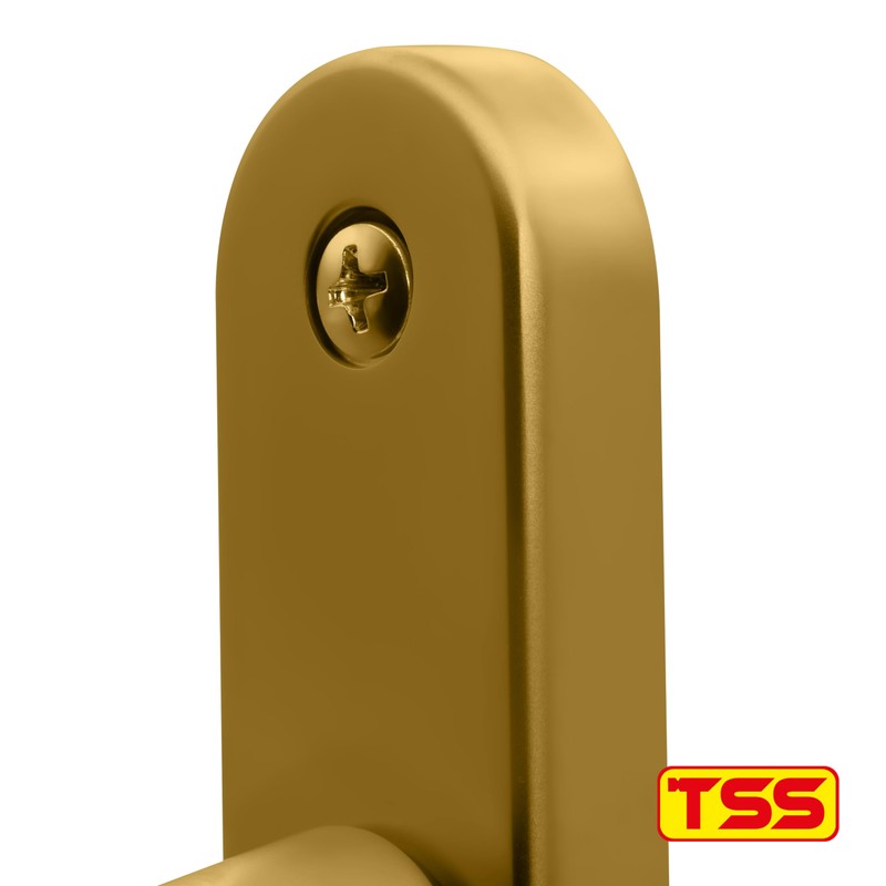 TSS Gold UPVC Door Handle Pair Set, Sprung, 92mm PZ