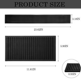 3-Piece Dish Drying Mats,PVC Dish Mats Kitchen Drying Mat for Drying Dishes,Coffee Maker Mat,Drying Pad for Kitchen,Bar,Coffee Shop