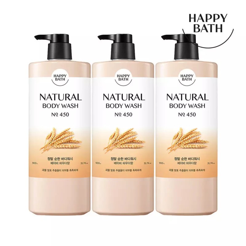 Happy Bath 해피바스 바디워시 900g 3개 (정말촉촉한/정말순한 옵션선택) [01 정말