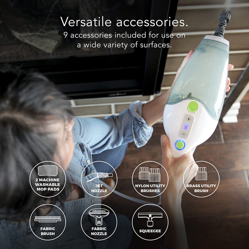 Steamfast SF-295 3-in-1 Mop, Handheld Steam Cleaner, and Fabric Steamer,
