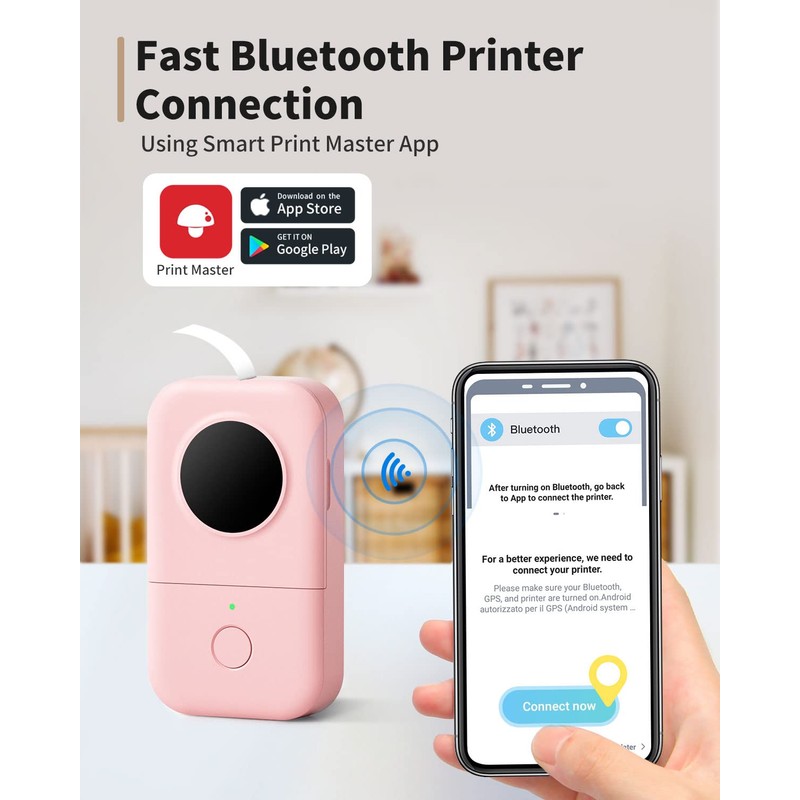 Phomemo D30 Label Printer Sticker Printer Bluetooth Thermal Label Printer