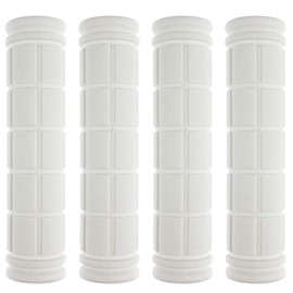 Kasteco 2 Pairs Bicycle Handle Bar Grips Mushroom Grips for BMX/Road Mountain Bikes (White)