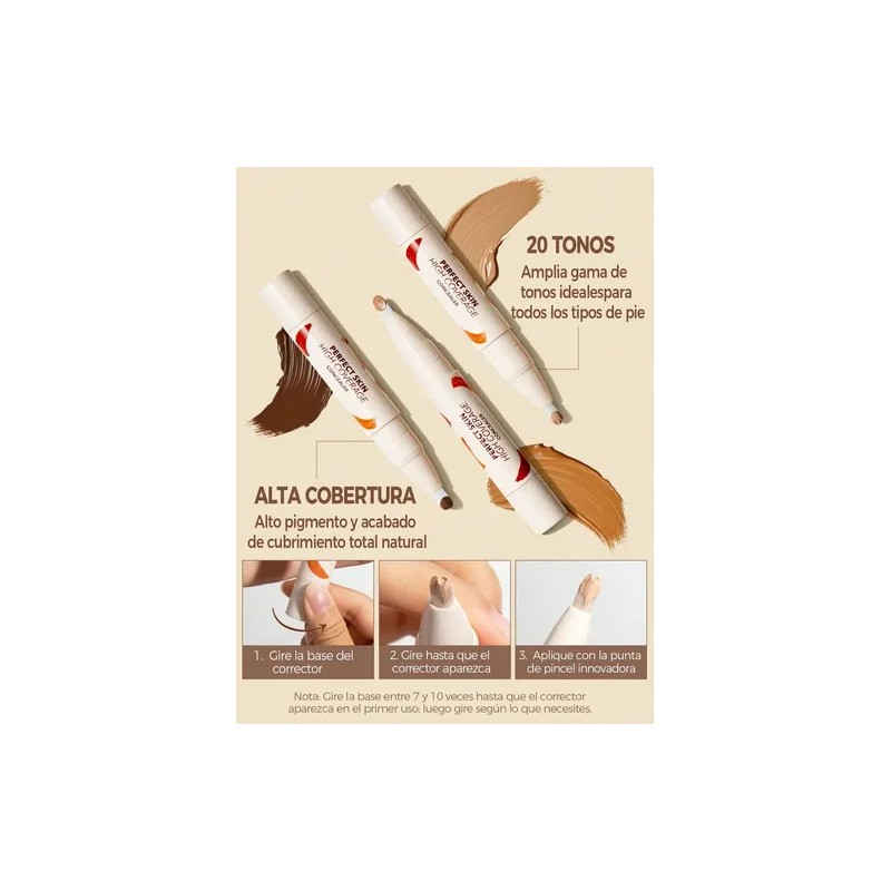 Sheglam Corrector Alta Cobertura Perfect Skin Shell