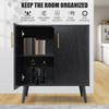 SIHANM 000045_PB 2 Door Storage Cabinet, Pure Black