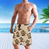 visesunny Monkey and Banana Seamless Pattern Men's Swim Trunks Quick