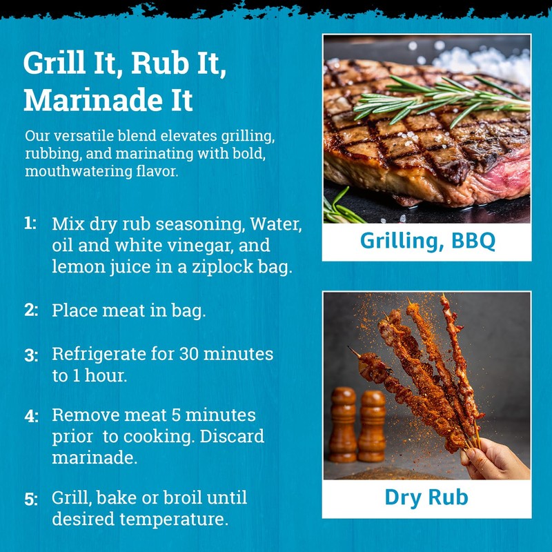 Dimply's Steak Seasoning Mix – 12 Pack, Single Serve Dry