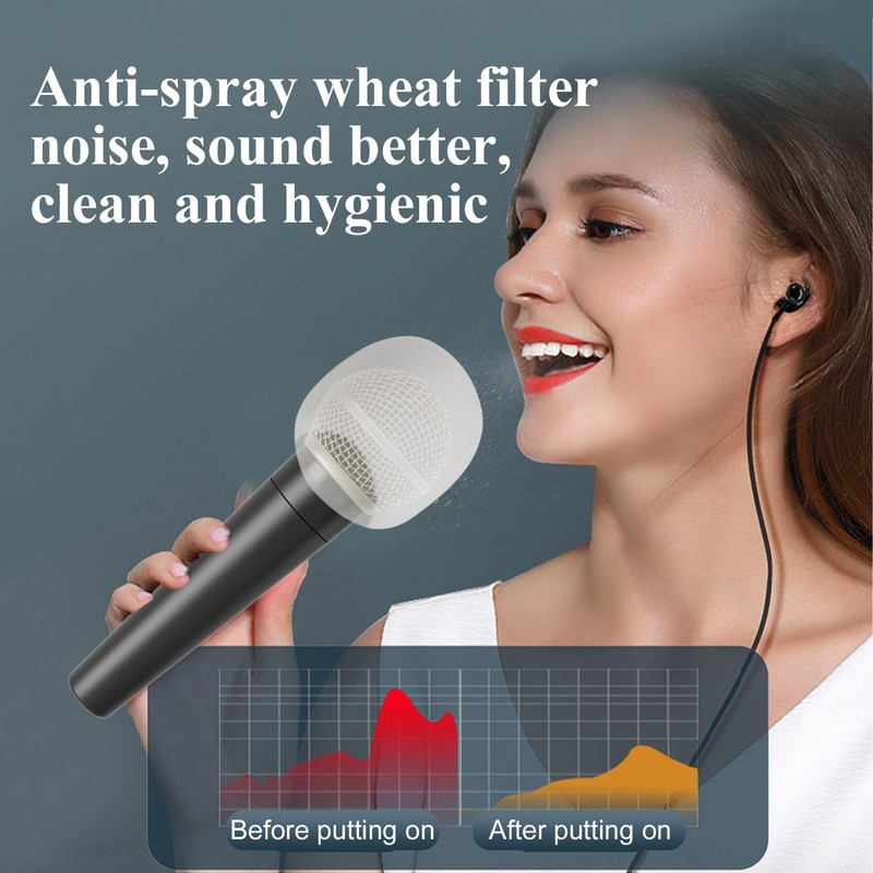 Fielect Microphone Cover Sponge Foam Mic Cover Handheld Microphone Windscreen