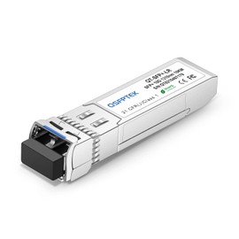 QSFPTEK 10GBASE-LR SFP Module, 10G LR Fiber Optic 1310nm 10km DDM Single-Mode LC Mini Gbic, 10gbe SFP+ Transceiver for HP J9151A, Mikrotik, Netgear