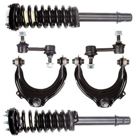 cciyu Complete Suspension Kit Fits 03 04 05 06 07 for Honda for Accord Includes Strut Spring Assembly, Stabilizer Bar Link, Control Arm