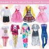 43Pcs Doll Clothes and Accessories Pack Including 10 Mini Dresses