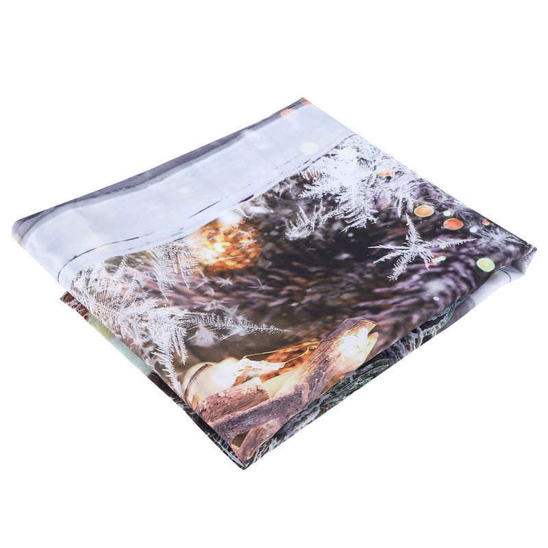 Waterproof Christmas Curtain Window Decorations Christmas Ornaments Home Living Room