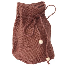 Jute Bag with Base Large Brown