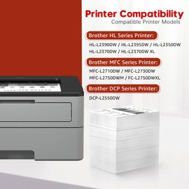 Toner Kingdom Compatible TN760 Toner Cartridge and DR730 Drum for Brother TN760 TN-760 TN730 TN-730 DR730 for Brother HL-l2395dw HL-L2350DW MFC-L2710DW Printer (2 Toners, 1 Drum Unit)