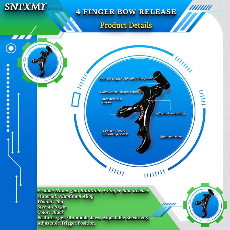 Bow Release for Compound Bow, Archery Release Trigger, Compound Bow