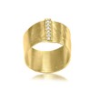 14K Gold Over Sterling Silver Statement Rings With 0.18 TCW