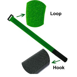 Gebildet 20 x Reusable Velcro Cable Ties, Velcro Straps with Buckle, Cable Ties with Velcro Fastener for Cable Management (2 cm x 30 cm, Green)