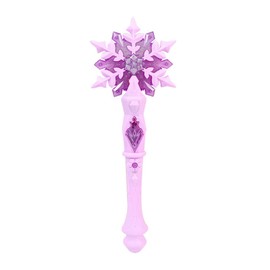 SAFIGLE Luminous Snowflake Wand LED Snowflake Wand Toy with Sound Kids Cosplay Costume Accessories Christmas Birthday Gifts for Kids Girls - Pink