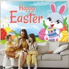 Happy Easter Banner Easter Decoration Backdrop 71 x 45 Inch