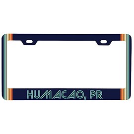 Humacao Puerto Rico Car Metal License Plate Frame Retro Design