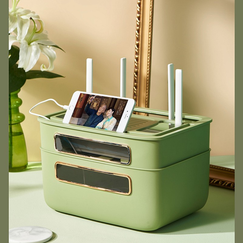 Router Storage Box Multi Hole Detachable Design Plastic Anti Drop