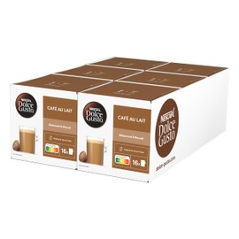 Nescafé Dolce Gusto Café au lait, Pack of 6, 6 x 16 Capsules
