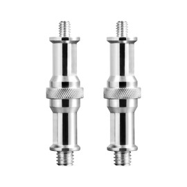 Selens 2 Pcs Up 3/8 to 1/4 Adapter Thread Screw Spigot Stud Metal Male Convertor for Light Stand Tripod Monopod