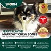 Sporn Marrow Dog Chew Bones for Aggressive Chewers, Jerky Flavor