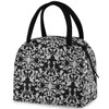 ZzWwR Baroque Damask Luxury Pattern Reusable Lunch Tote Bag with