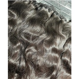 Wholesale 100% Natural Body Wave Cambodian Hair Best Quality Raw Human Hair Straight Burmese Curly Hair Bundle Vendorcolor: Burmese curly bundle, Stretched Length: 24"