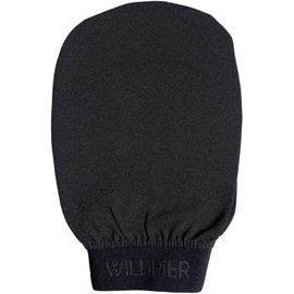 Wildpier Beauty Guante Exfoliante Profundo por Baño, Ducha, Spa - Elimina la Piel Muerta - Depurador Facial Hecho de Materiales a Base de Plantas, Color Negro