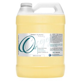 Sweet Almond Oil - Face Skin Hair Cold Pressed 1 Gallon Natural Pure Massage Extra Virgin Unrefined