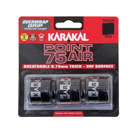 Karakal Point 75 Air Overwrap Grip - Pack of 3, Color- Black