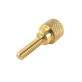 10 Pack 6-32 x 1/2 Inch Threads Solid Brass Diamond Knurled Thumb Screws Knobs with Straight Shoulders Right-Hand Threads SAE Flat Tip Uncoated (6-32 x 1/2 inch long threads)