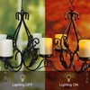 Flameless Candles Chandelier 4-Light Waterproof Crystal Metal Wall Sconces Modern