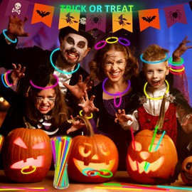 JIJI&CUI Super Bright Fluorescent Sticks, 300 Fluorescent Sticks Set, Neon Light Strips, Party Bag, Children's Luminous Bracelet Light Toy, Neon Light Strips, Luminous Party Light Strips