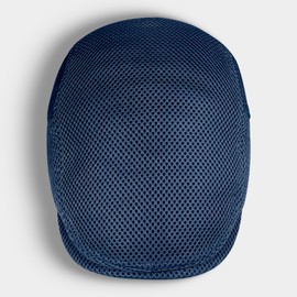 PivotWing Men's Flat Cap Lightweight Breathable Flat Cap Soft Mesh Summer Hat, navy, 55-59