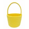 Prudance Small Woven Basket Handle Bag, 6" x 5",Yellow