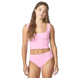 florence by mills Womens Seamless Pointelle Tank Top Orchid Bouqet Large