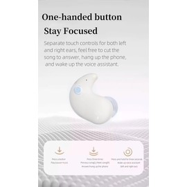 Generic Active Noise Canceling Sleep Headphones (2024New) | Invisible | Comfortable | Noise-Isolating | Sleep Headphones, Bluetooth 5.3, for Sleeping, Side Sleepers, Driving, Cycling - White